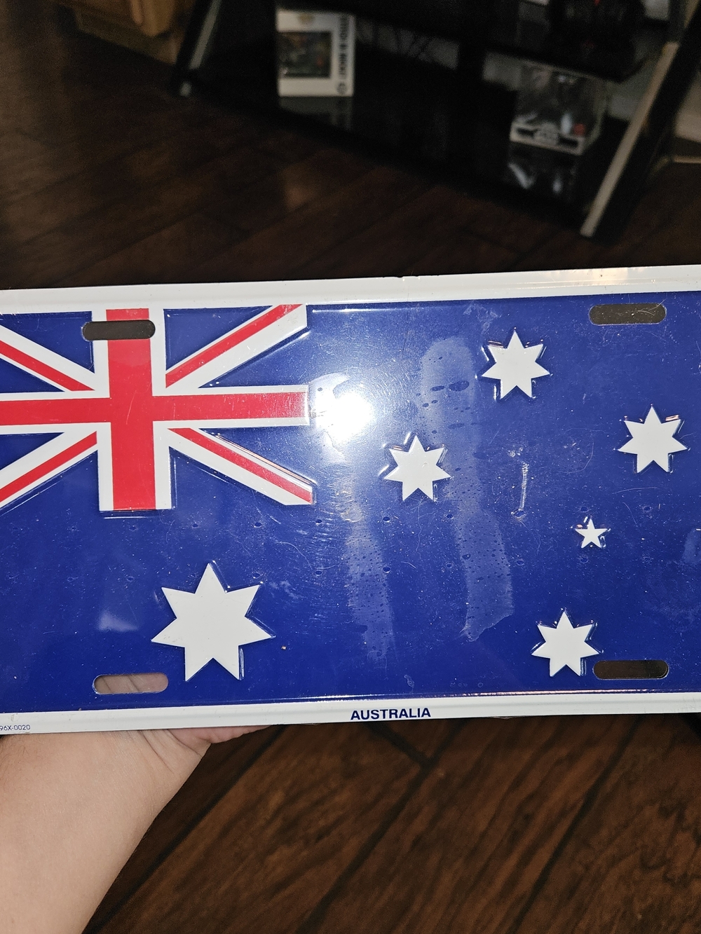 Australia License Plate Decor - Blue, Red & White